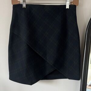 Zara Woman Asymmetrical Hem Plaid Skirt Size Medium